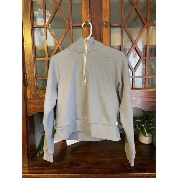 Vuori Women's Gray Half-Zip Sweatshirt - Picture 2 of 6